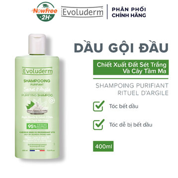Dầu Gội Evoluderm Cho Tóc Dễ Bết Dầu 400ml