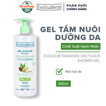 Gel Tắm Evoluderm Chiết Xuất Hạnh Nhân 500ml