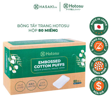 Bông Tẩy Trang Hotosu Hộp 80 Miếng