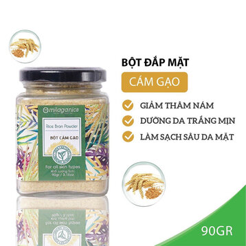 Bột Cám Gạo Milaganics Dưỡng Da Sáng Mịn, Mờ Thâm 90g
