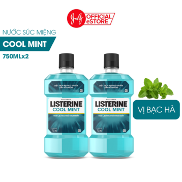 Combo 2 Nước Súc Miệng Listerine Hơi Thở Thơm Mát 750ml/Chai