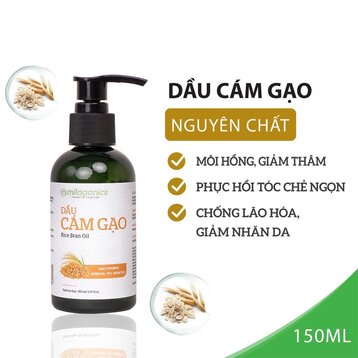 Dầu Cám Gạo Milaganics Dưỡng Da, Dưỡng Tóc, Dưỡng Môi 150ml