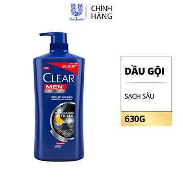 Dầu Gội Clear Men Deep Cleanse Sạch Sâu 630g