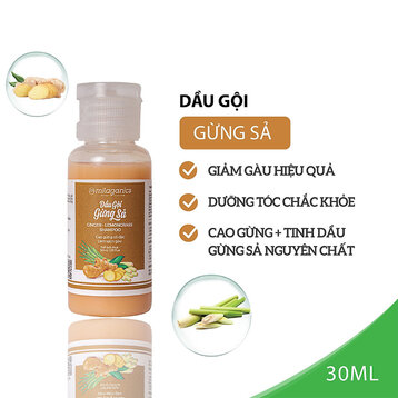 [Mini] Dầu Gội Milaganics Chiết Xuất Gừng Sả Làm Sạch Gàu 30ml