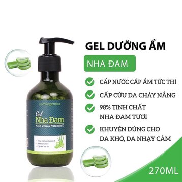 Gel Nha Đam Milaganics Dưỡng Ẩm &amp; Làm Mềm Da 270ml (Mới)