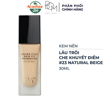 Kem Nền B.O.M Che Phủ Cao, Lâu Trôi #23 Natural Beige 30ml