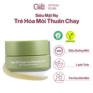 Mặt Nạ Ngủ Môi Gilaa Trẻ Hóa Thuần Chay 10ml