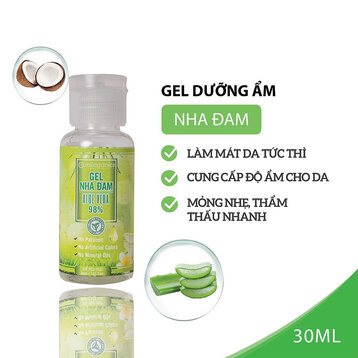 [Mini] Gel Nha Đam Milaganics Dưỡng Ẩm &amp; Làm Mềm Da 30ml