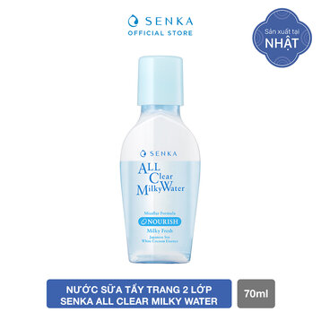 [Mini] Nước Sữa Tẩy Trang Senka 2 Lớp Sạch Sâu &amp; Dịu Mát 70ml