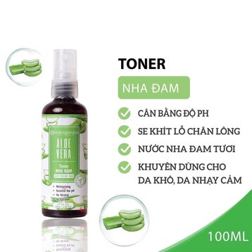 Nước Hoa Hồng Milaganics Từ Nha Đam Dưỡng Ẩm Da 100ml