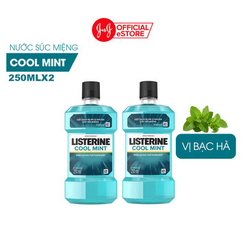 Nước Súc Miệng Listerine Hơi Thở Thơm Mát 250mlx2