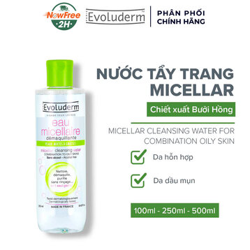 Nước Tẩy Trang Evoluderm Cho Da Hỗn Hợp, Dầu Mụn 250ml