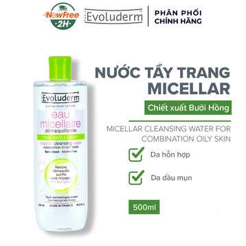 Nước Tẩy Trang Evoluderm Cho Da Hỗn Hợp, Dầu Mụn 500ml