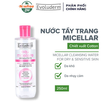 Nước Tẩy Trang Evoluderm Cho Da Khô Và Nhạy Cảm 250ml