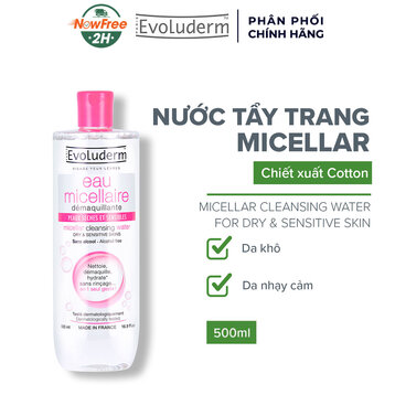 Nước Tẩy Trang Evoluderm Cho Da Khô Và Nhạy Cảm 500ml