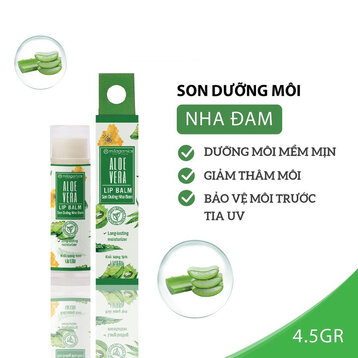 Son Dưỡng Milaganics Nha Đam Không Màu Giảm Thâm Môi 4.5g