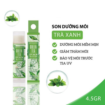 Son Dưỡng Môi Milaganics Trà Xanh Dưỡng Ẩm, Giảm Thâm 4.5g