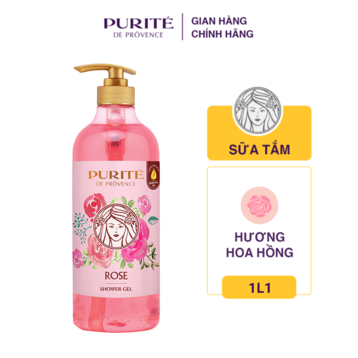 Sữa Tắm Purité Dưỡng Da Mềm Mịn Hương Hoa Hồng 1100ml