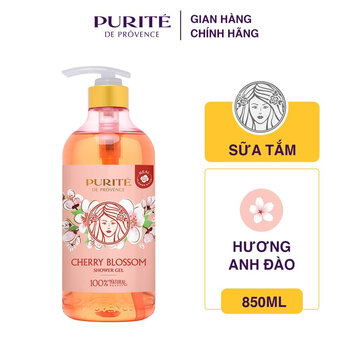 Sữa Tắm Purité Sáng Mịn Da Hương Hoa Anh Đào 850ml