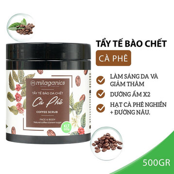 Tẩy Tế Bào Chết Milaganics Cà Phê Sáng Da, Mờ Thâm 500g