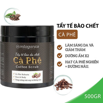 Tẩy Tế Bào Chết Toàn Thân Milaganics Từ Cà Phê 500g (Mới)