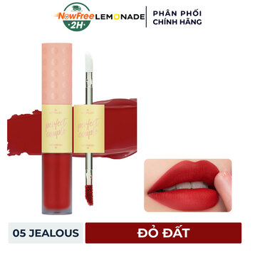Son Kem Lì 2 Đầu Lemonade 05 Jealous Đỏ Đất Bản Mới 7.5g