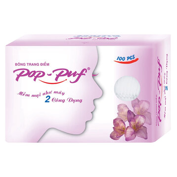 Bông Tẩy Trang Pop Puf Classic 100 Miếng