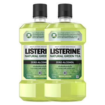 Combo 2 Nước Súc Miệng Listerine Trà Xanh Ngừa Sâu Răng 750ml