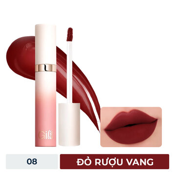 Son Kem Lì Gilaa 08 Take A Sip - Đỏ Rượu Vang 5g
