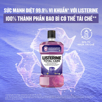 Nước Súc Miệng Listerine Chăm Sóc Toàn Diện Không Cay 250ml
