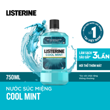 Nước Súc Miệng Listerine Hơi Thở Thơm Mát 250mlx2