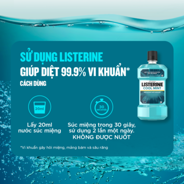 Nước Súc Miệng Listerine Hơi Thở Thơm Mát 750ml