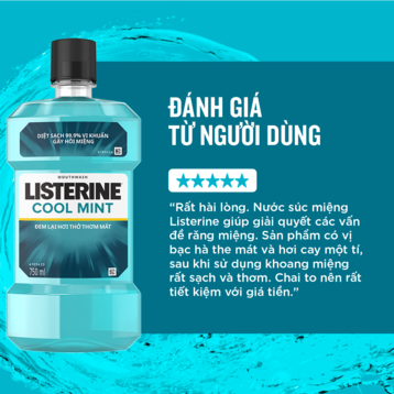 Nước Súc Miệng Listerine Hơi Thở Thơm Mát 750ml