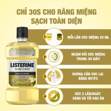 Nước Súc Miệng Listerine Cho Nướu Chắc Khỏe Không Cay 750ml