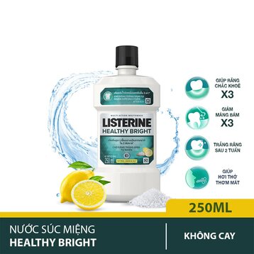 Nước Súc Miệng Listerine Giúp Răng Trắng Sáng 250ml