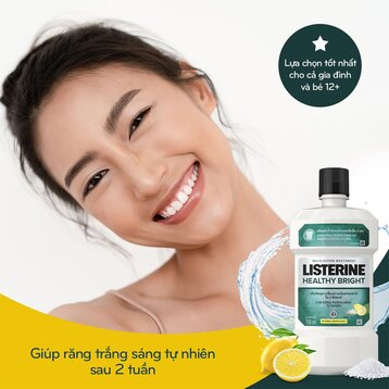 Nước Súc Miệng Listerine Giúp Răng Trắng Sáng 750ml