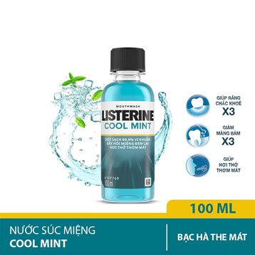 Nước Súc Miệng Listerine Hơi Thở Thơm Mát 100ml
