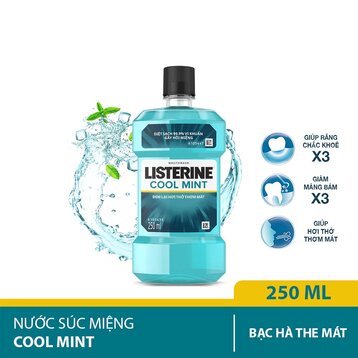 Nước Súc Miệng Listerine Hơi Thở Thơm Mát 250ml