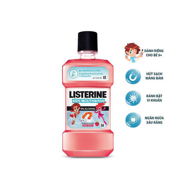 Nước Súc Miệng Listerine Kids Cho Trẻ Trên 6 Tuổi 250ml