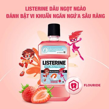 Nước Súc Miệng Listerine Kids Cho Trẻ Trên 6 Tuổi 250ml