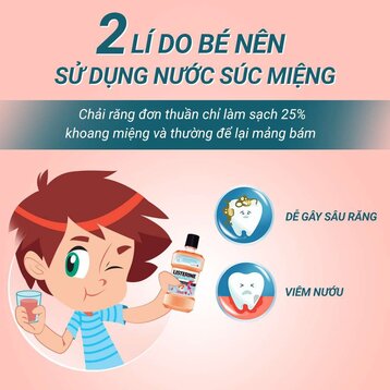 Nước Súc Miệng Listerine Kids Cho Trẻ Trên 6 Tuổi 250ml