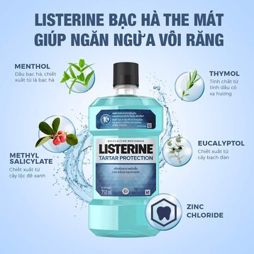 Nước Súc Miệng Listerine Ngăn Ngừa Mảng Bám 250ml
