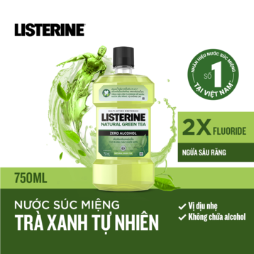 Nước Súc Miệng Listerine Trà Xanh Ngừa Sâu Răng 250ml