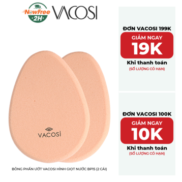 Bông Phấn Ướt Vacosi Hình Giọt Nước BP15 (2 Cái)