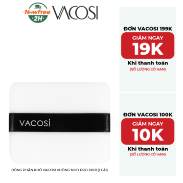 Bông Phấn Khô Vacosi Vuông Nhỏ Pro PK01 (1 Cái)