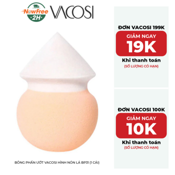 Bông Phấn Ướt Vacosi Hình Nón Lá BP31 (1 Cái)