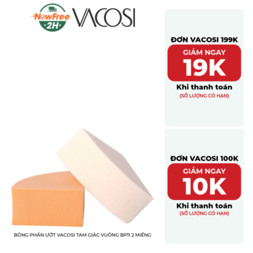 Bông Phấn Ướt Vacosi Tam Giác Vuông BP11 2 Miếng