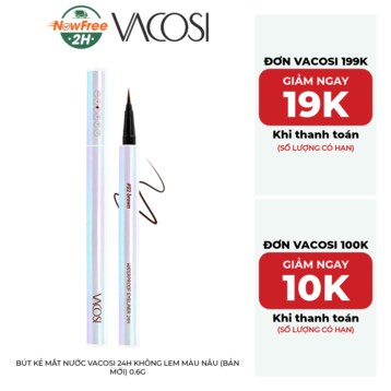 Bút Kẻ Mắt Nước Vacosi 24H Không Lem Màu Nâu (Bản Mới) 0.6g