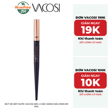 Bút Kẻ Mắt Nước Vacosi Siêu Lì Sắc Mảnh Màu Đen #01 5ml