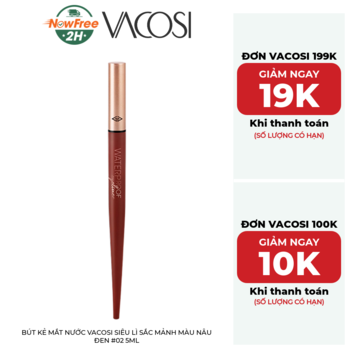 Bút Kẻ Mắt Nước Vacosi Siêu Lì Sắc Mảnh Màu Nâu Đen #02 5ml